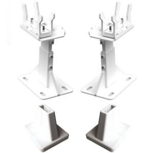 Pied réglable blanc type 20-21 pour montage au sols finis 2 pièces