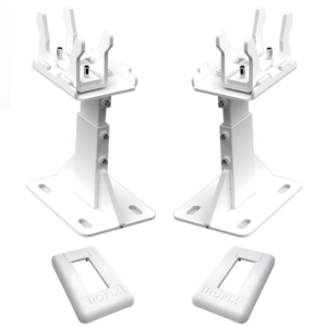 Console sur pied blanc type 22-44 pour installation au sol non finie 95-165mm 2 pièces