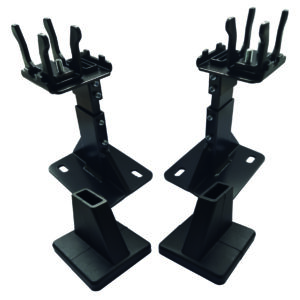 Pied réglable noir type 20-21 pour montage au sols finis 2 pièces